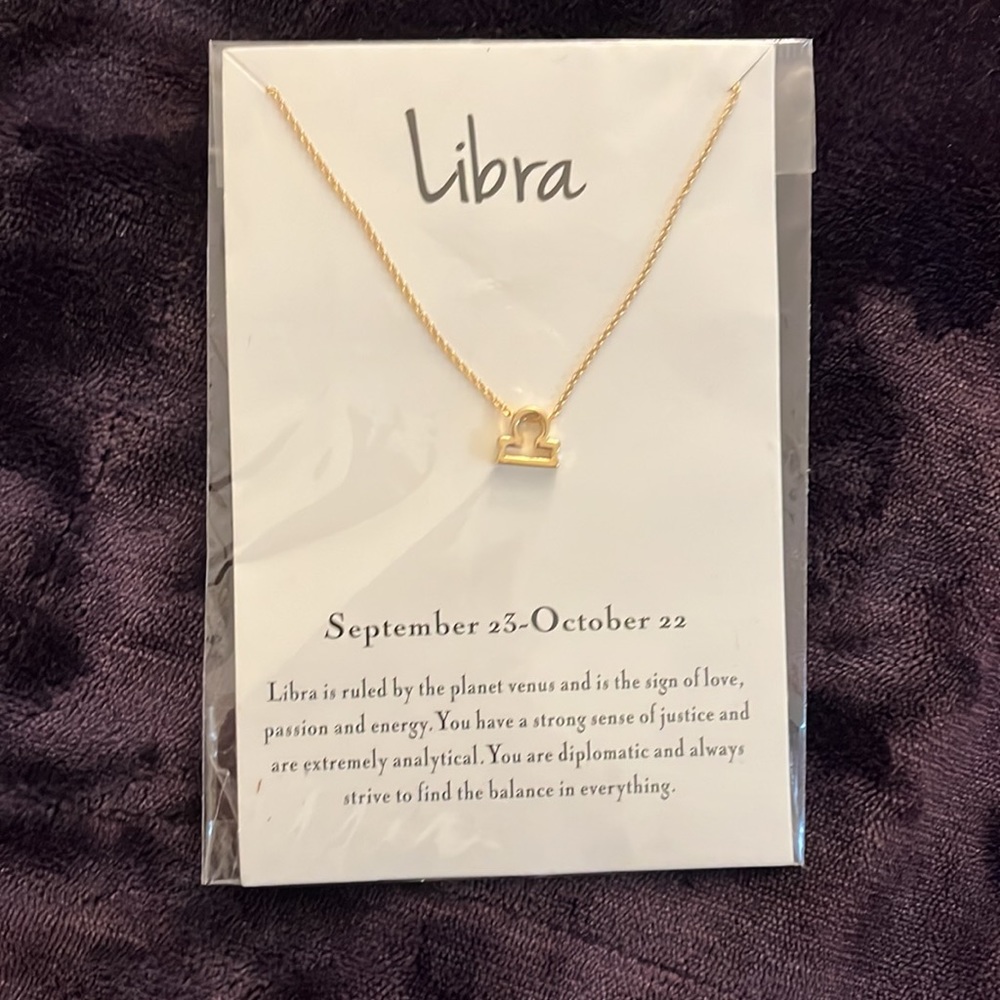 Gold Libra necklace